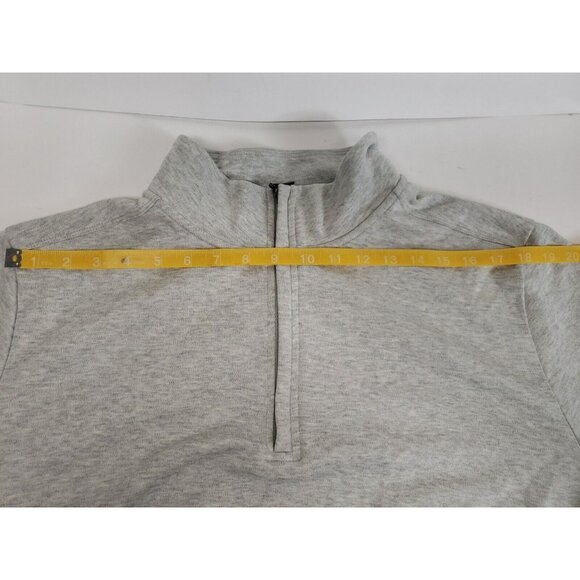 Tommy Bahama Mens Sz Large Gray Quarter Zip Pullover Sweater Casual Pima Cotton - Picture 6 of 11